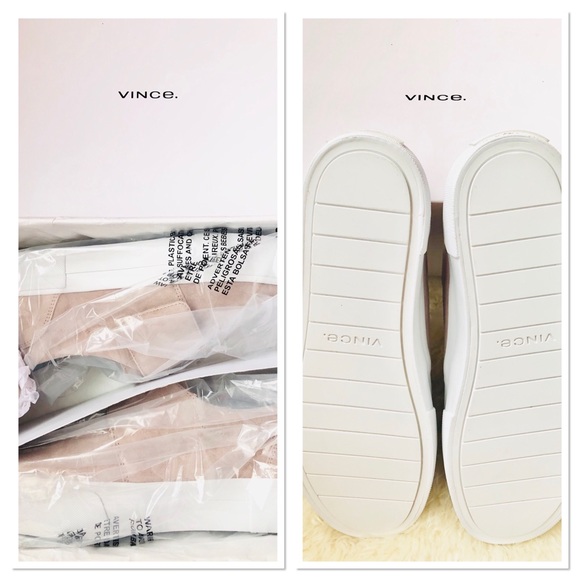 NIB Vince Cage Platform Sneakers Suede Leather - Picture 6 of 8